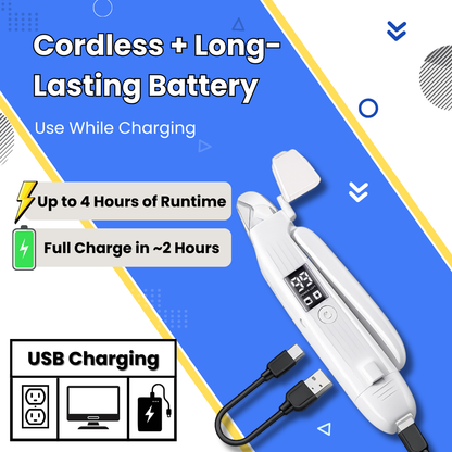 Pet Nail Clipper + Electric Grinder (2-in-1) with LED Light