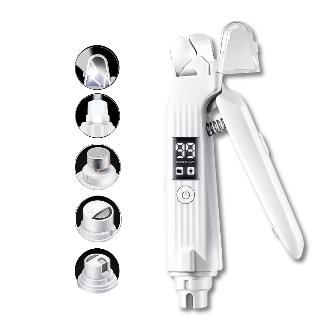 Pet Nail Clipper + Electric Grinder (2-in-1) with LED Light