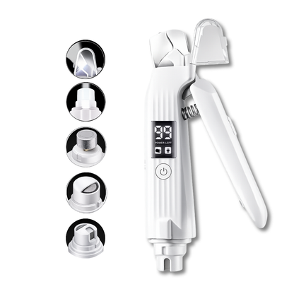 Pet Nail Clipper + Electric Grinder (2-in-1) with LED Light