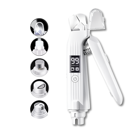 Pet Nail Clipper + Electric Grinder (2-in-1) with LED Light
